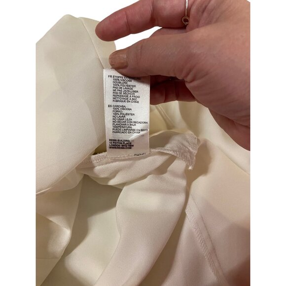 Reiss Midi Dress White Size 6 Minimalist - Picture 6 of 16